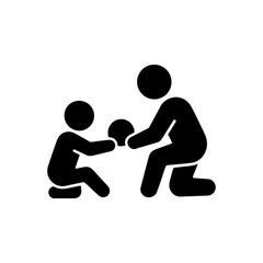 Parent Playing Ball Icon