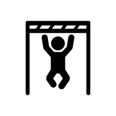 Boy Hanging Pullup Bar Icon