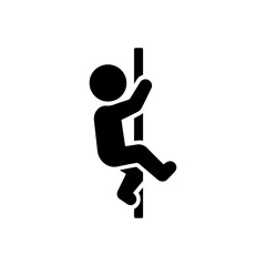Kids Climbing Fireman Pole Icon