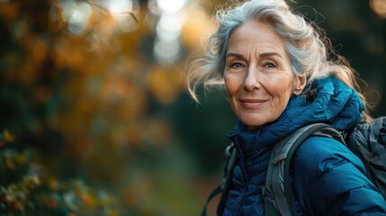 Healthy Lifestyle, Fitness routine, Senior people running in the morning, warm light blurred background.