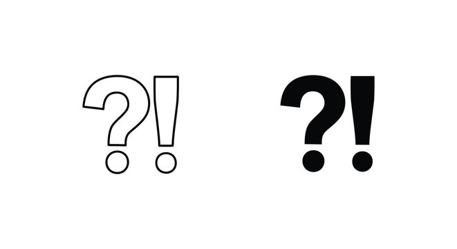 question marks exclamation points in two styles side by side