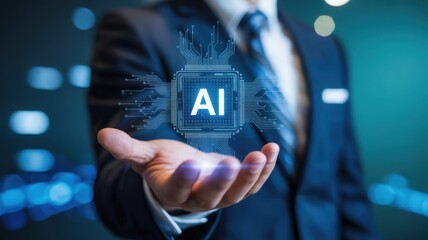 Artificial Intelligence in Business Technology Concept