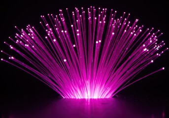 Glowing Fiber Optic Arc
