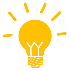 yellow silhouette lamp illustration