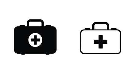 medical kits shown in two styles solid outline