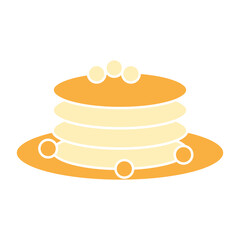 Delicious breakfast menu with pancakes