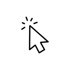 【Business Icons – Document】Mouse cursor click icon / クリックするマウスカーソルのアイコン