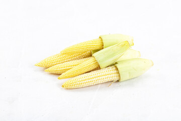 Small young baby corn heap