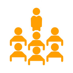 「集合研修・講演・リーダーシップのピクトグラム / Group Training, Lecture, and Leadership Pictogram」