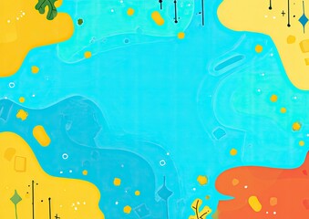 Abstract vibrant art with flowing colors and shapes
