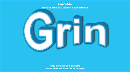 Obraz premium Grin Word Fun, Cheerful and Playful Typography Design.