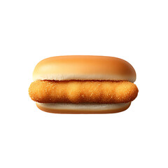 Crispy Fish Sandwich with Golden Breading and Soft Bun