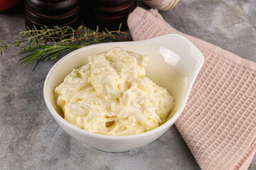 Italian soft young cheese stracciatella