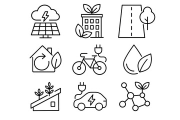 Eco Friendly and Sustainable Energy Icons_simple_compose
