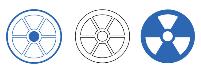 Radiation icon. Radiation icon set. Radiation icon outline. Vector illustration.