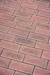 煉瓦を敷き詰めた道