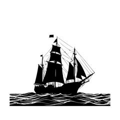 sailing ship silhouette