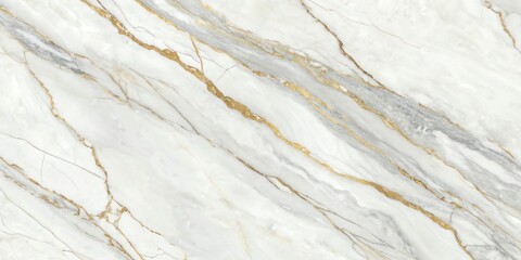 Elegant white marble texture with subtle gold veins seamless background for luxury design projects