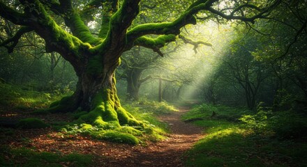 Obraz premium morning in the forest