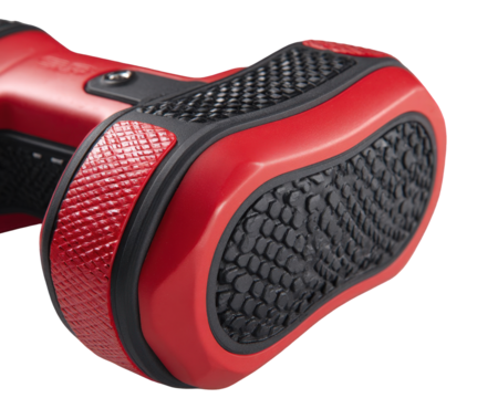 Red and Black Ergonomic Tool with Textured Rubber Grip