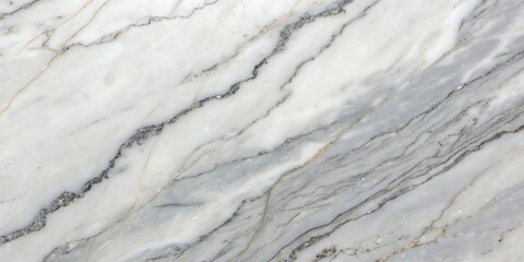 Obraz premium Close-up texture of white marble with gray veins a classic natural stone surface.
