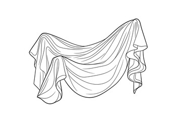 Elegant drapery flows gracefully creating a sense of luxury and sophistication for design projects