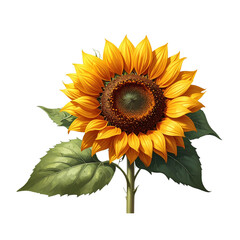 Naklejka premium sunflower element PNG format is easy to use transparent background png