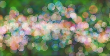 Kolorowe rozmycia świateł typu Bokeh.