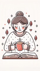 girl with a cup of coffee