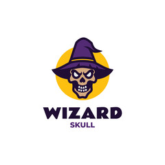 Mascot Skull Wizard Logo Design