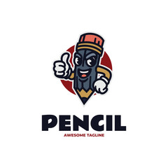 Mascot Character Pencil Logo Design