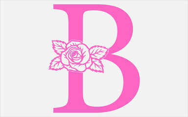 Floral alphabet a-z vector design, Alphabet vector. 1-10 number vector.