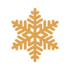 Snowflake. Vector geometric illustration of traditional Christmas winter decor