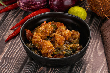 Prawn with vegetables and oyster sauce
