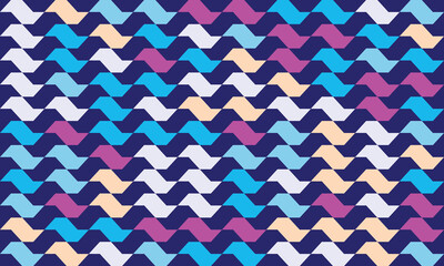 Nightlife-Inspired S&atilde;o Paulo Sidewalk Pattern with Midnight Blue Background