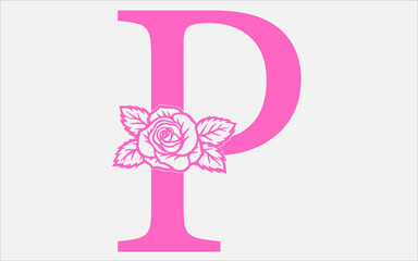 Floral alphabet a-z vector design, Alphabet vector. 1-10 number vector.