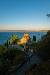 St. Kaneo Orthodox Church of John the Theologian and sunrise