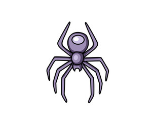 Spider insect. Cartoon comic element. Vector isolated illustration.