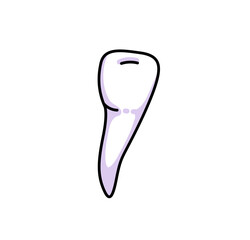 Tooth cartoon outline icon. Cute vector isolated illustration.