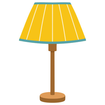 cartoon illustration of a table lamp 