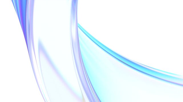 Abstract background design, glass shape with colorful reflections, 4k seamless looping animation, 3d render