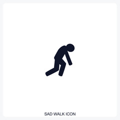 Sad Walk Icon