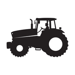 Tractor silhouette vector. Vector illustration EPS 10