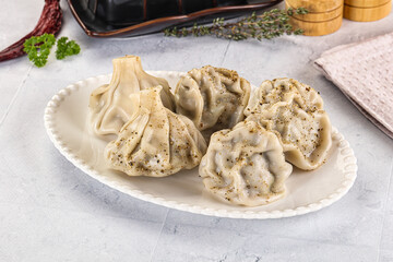 Georgian stuffed meat dumplings Khinkali
