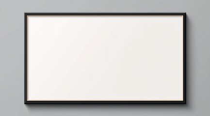 Elegant Empty Frame: A modern, rectangular frame, providing a sophisticated canvas for visual displays and presentations, resting gently against a neutral background.