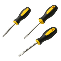 Set of Screwdrivers Isolated on White Background
