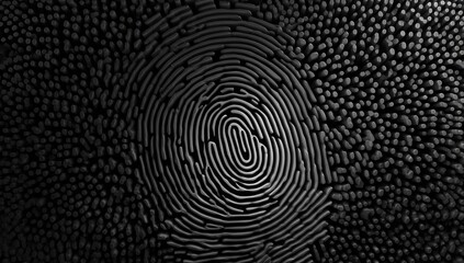 Abstract fingerprint pattern in grayscale