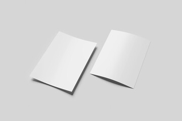 Blank A4 flyer for mockup - 3D Rendering