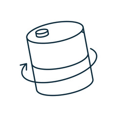 Recycled oil icon with white background vector stock illustration