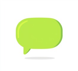 Naklejka premium Vector icon of an oval-shaped speech bubble in light green, flat 2D minimal design with bold lines and sharp edges